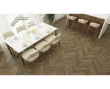 Кварцевый ламинат Alpine Floor Chevron 18-4 Дуб Насыщенный 43-класс, окрашенная фаска-4V, французская елка, 600x127x5мм