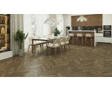 Кварцевый ламинат Alpine Floor Chevron 18-4 Дуб Насыщенный 43-класс, окрашенная фаска-4V, французская елка, 600x127x5мм