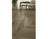 Кварцевый ламинат Alpine Floor Chevron 18-4 Дуб Насыщенный 43-класс, окрашенная фаска-4V, французская елка, 600x127x5мм