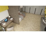 Кварцевый ламинат Alpine Floor Chevron 18-7 Сонома 43-класс, окрашенная фаска-4V, французская елка, 600x127x5мм