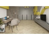 Кварцевый ламинат Alpine Floor Chevron 18-7 Сонома 43-класс, окрашенная фаска-4V, французская елка, 600x127x5мм