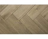 Ламинат Thys Herringbone Дуб Waterford тиснение в регистр левая 897899 33-класс, фаска-4V, елочкой, 640x143x12мм
