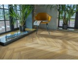 Кварцевый ламинат Aquafloor Space Parquet Light AF4508PQL 43-класс, окрашенная фаска-4V, елочкой, 610x122x4.5мм