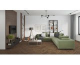 Кварцевый ламинат Damy Floor London Дерби 0036-1 43-класс, фаска-4V, елочкой, 615x123x4мм
