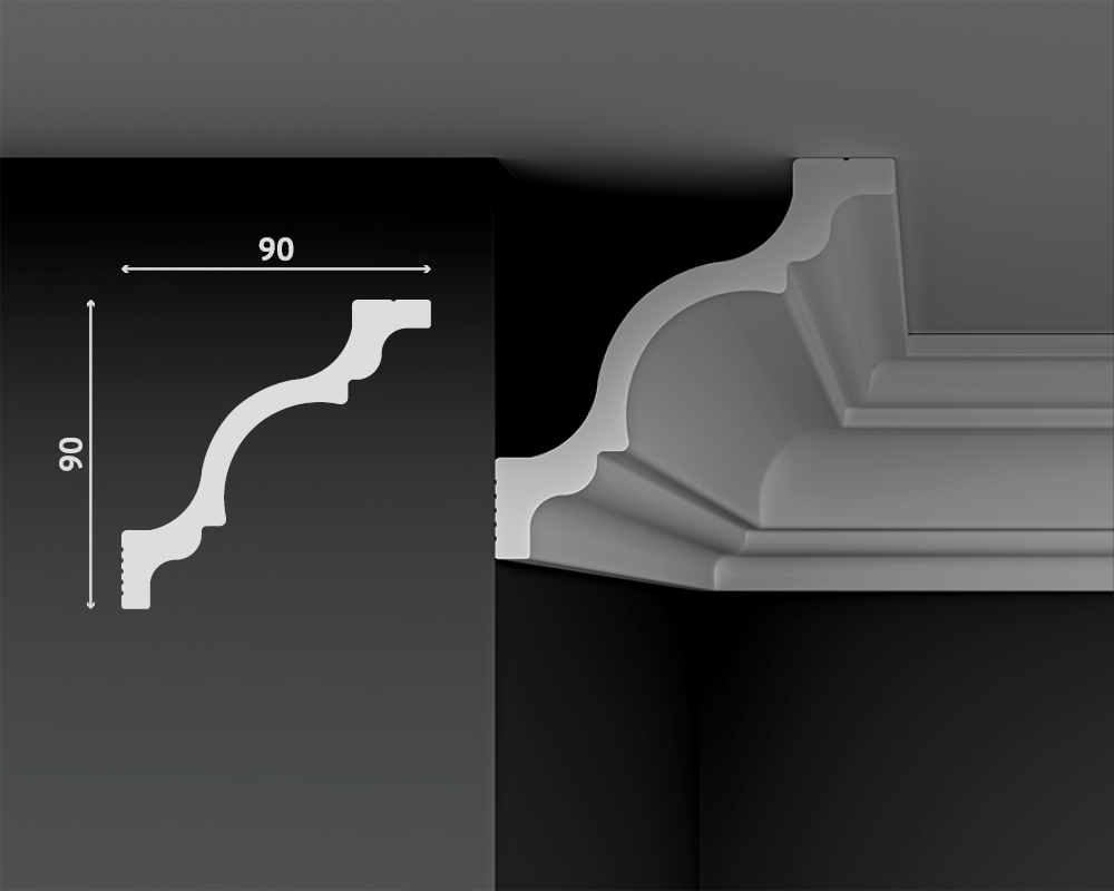 Карниз Decostar СП-90/90 90x90