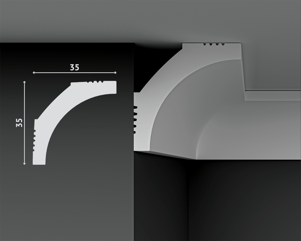 Карниз Decostar СП-Б35/35 35x35